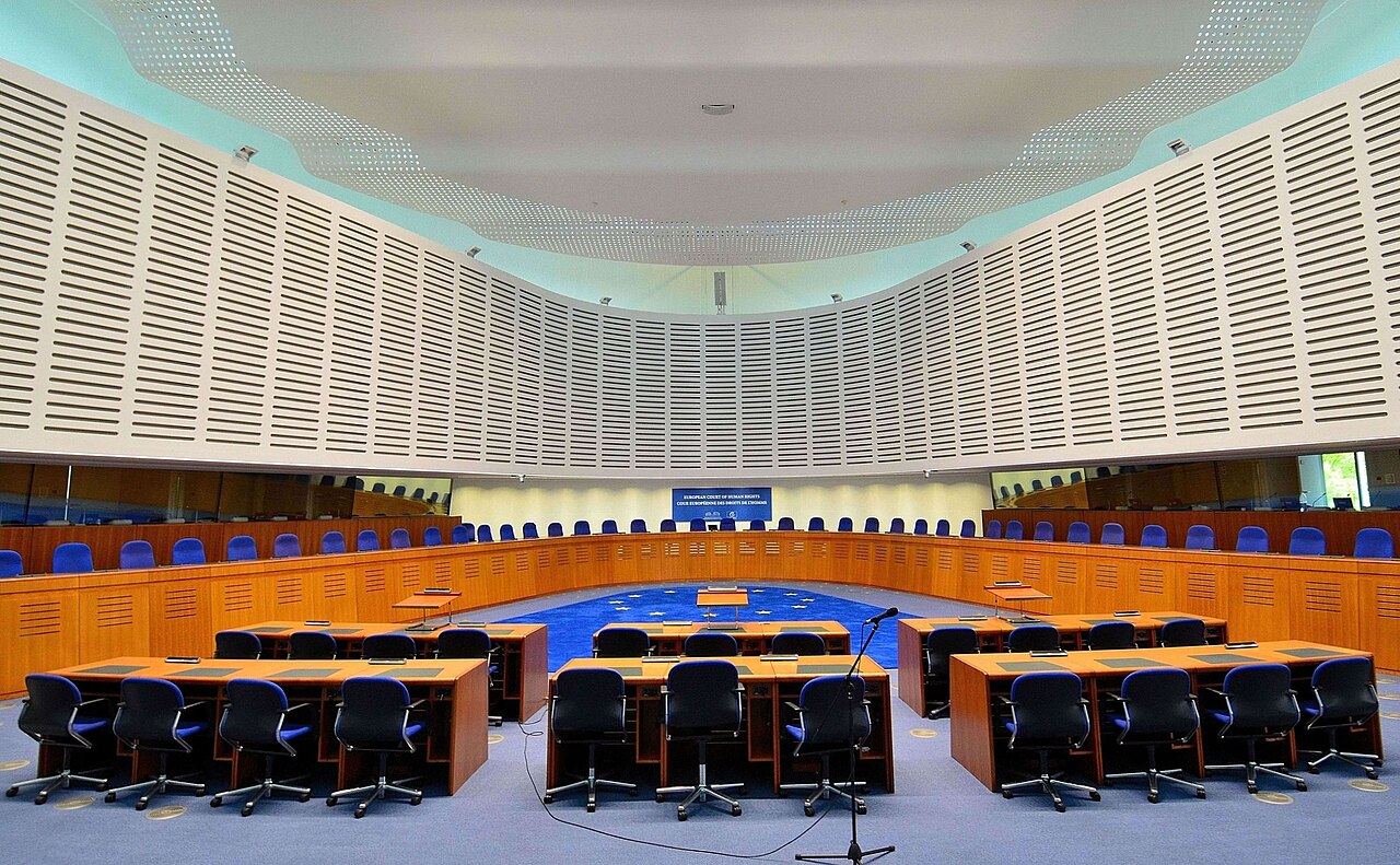 L'aula della Corte europea dei diritti dell'uomo a Strasburgo.